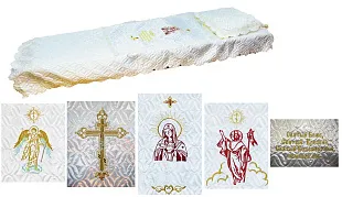 Покрывало стёганное атлас "Крест, Ангел, Богородица, Спаситель"